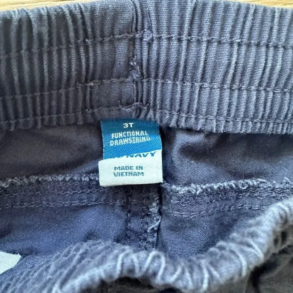 Old Navy Pull Up Joggers Navy Blue 3T